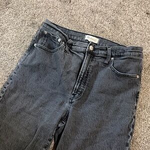Madewell The Perfect Vintage High-Rise Straight Jeans - Charcoal Black Wash